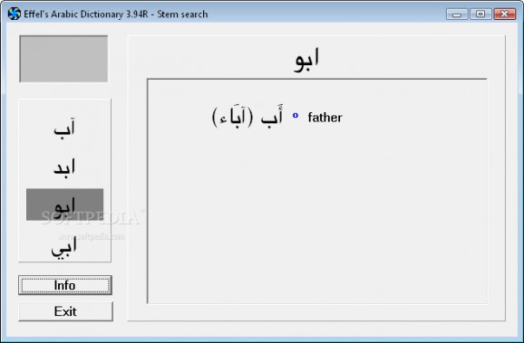 Effel's Arabic Dictionary screenshot