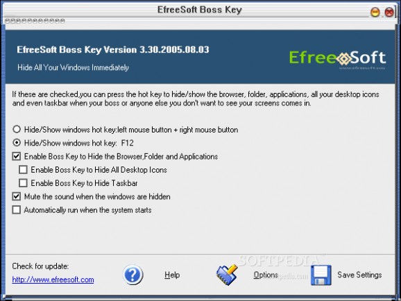 EfreeSoft Boss Key screenshot