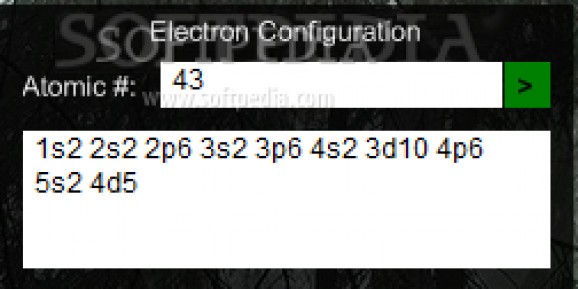 Electron Config Calculator screenshot