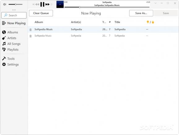 Electron Music Player screenshot