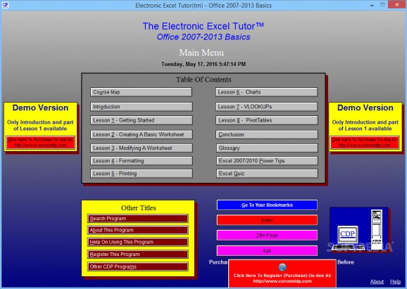 Electronic Excel Tutor - Office 2007/2013 Basics screenshot