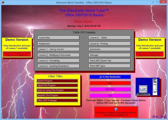 Electronic Word Tutor - Office 2007/2010 Basics screenshot