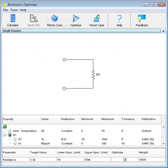 Electronics Optimizer screenshot