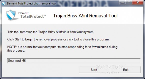 Trojan.Brisv.A!inf Removal Tool screenshot