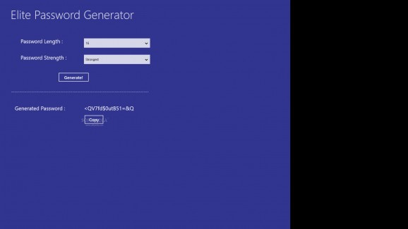 Elite Password Generator screenshot