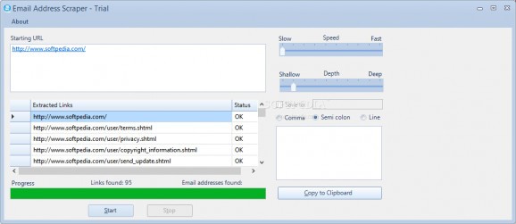 Email Address Scraper screenshot