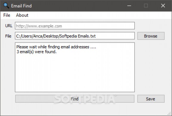 Email Find screenshot