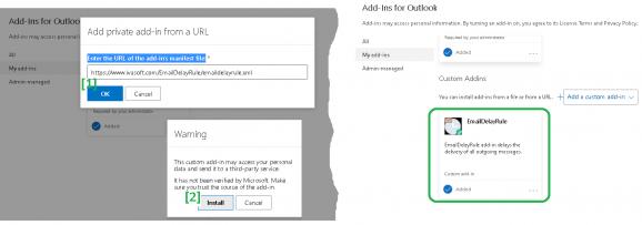 EmailDelayRule for Outlook 365 screenshot