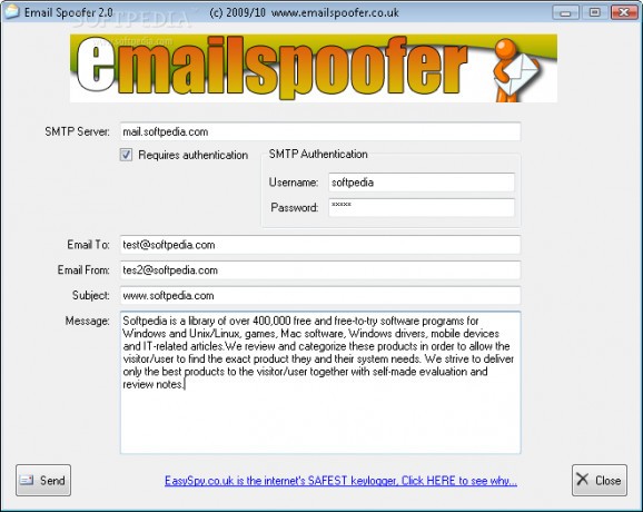 EmailSpoofer screenshot