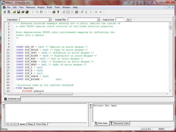 IWBasic (formerly Emergence BASIC) screenshot