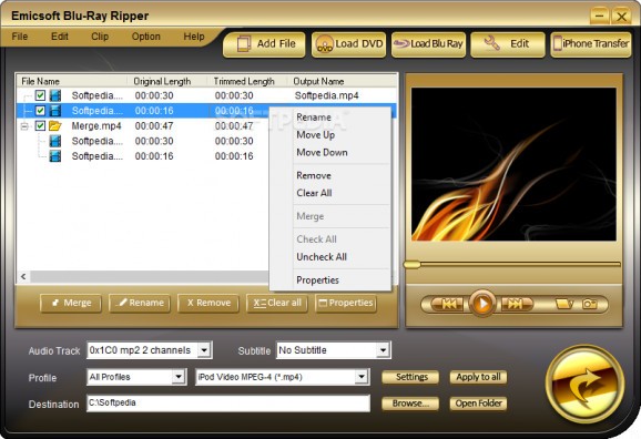 Emicsoft Blu-Ray Ripper screenshot