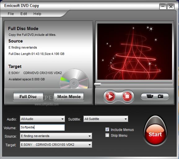 Emicsoft DVD Copy screenshot