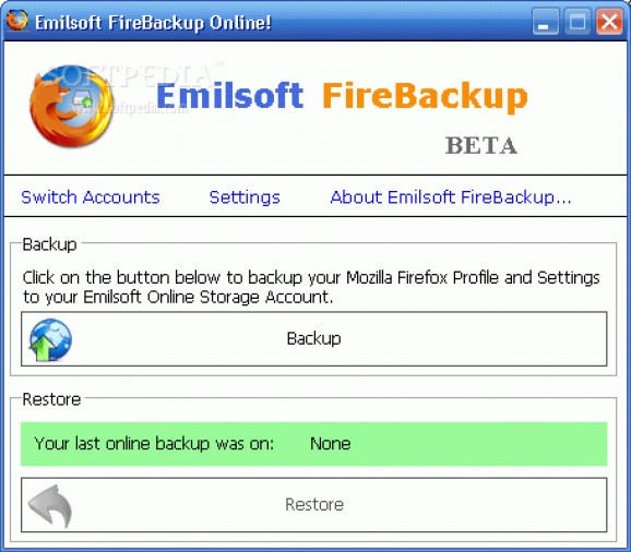 Emilsoft FireBackup screenshot