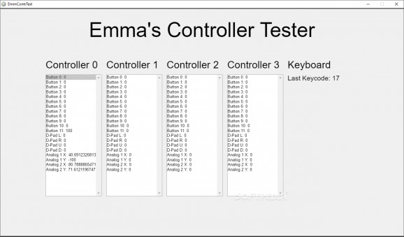 Emma's Controller Tester screenshot