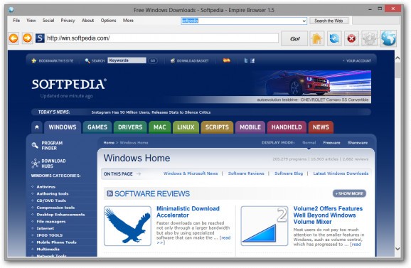 Empire Web Browser screenshot