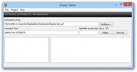 Empty Tables screenshot
