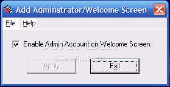 Enable Administrator on the Welcome Screen screenshot