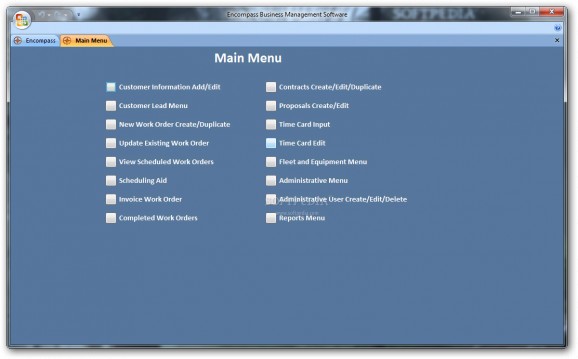Encompass Business Management Software screenshot