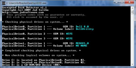 Encrypted Disk Detector screenshot