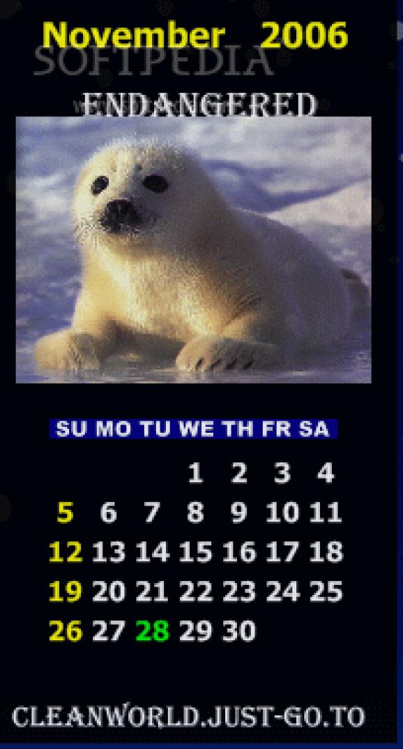 Endangered Calendar screenshot