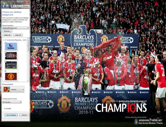 English Premier League Windows 7 Theme screenshot