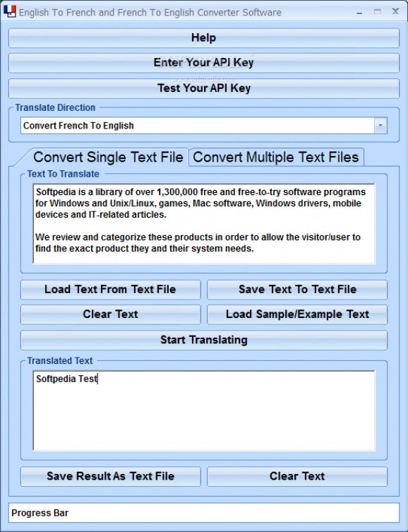 English To French and French To English Converter Software screenshot