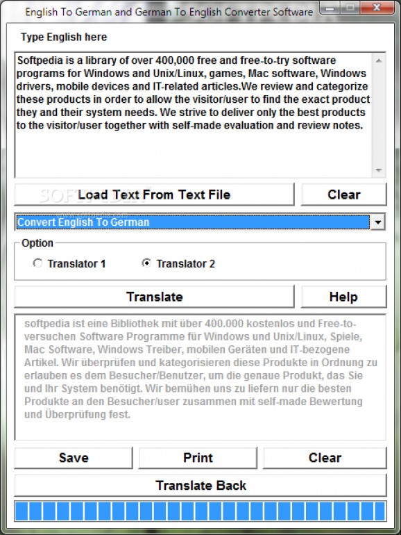 English To German and German To English Converter Software screenshot