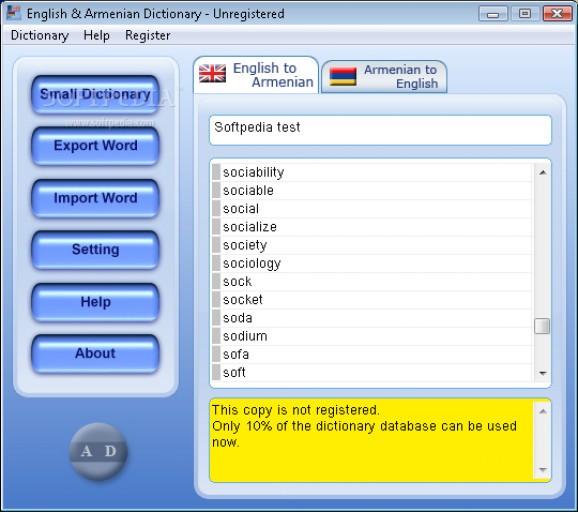 English & Armenian Dictionary screenshot