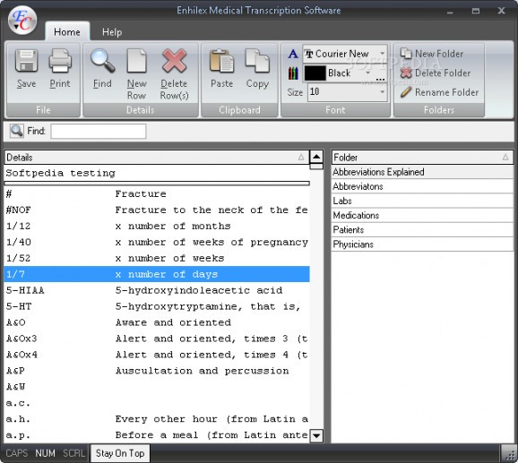 Enhilex Medical Transcription Software screenshot