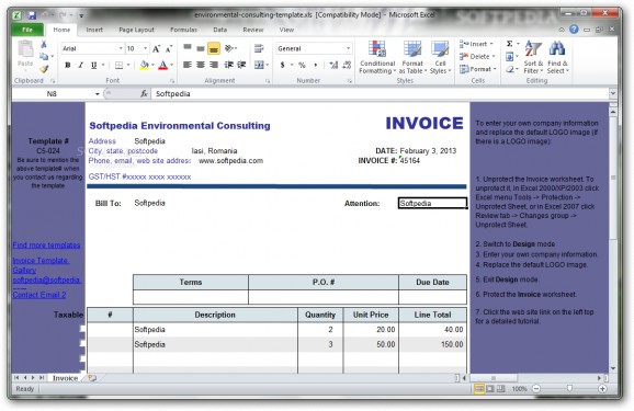 Environmental Consulting Template screenshot