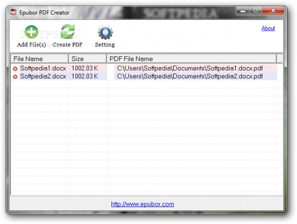 Epubor PDF Creator screenshot