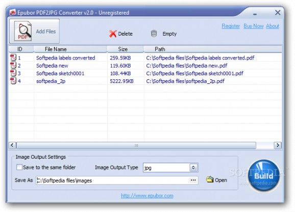 Epubor PDF2JPG Converter screenshot