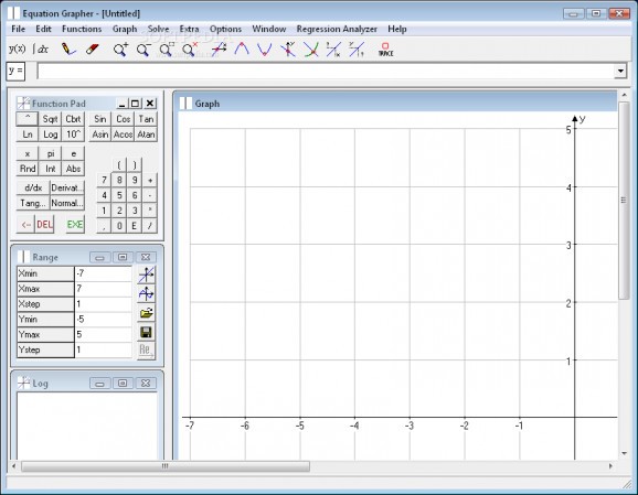Equation Grapher with Regression Analyzer screenshot