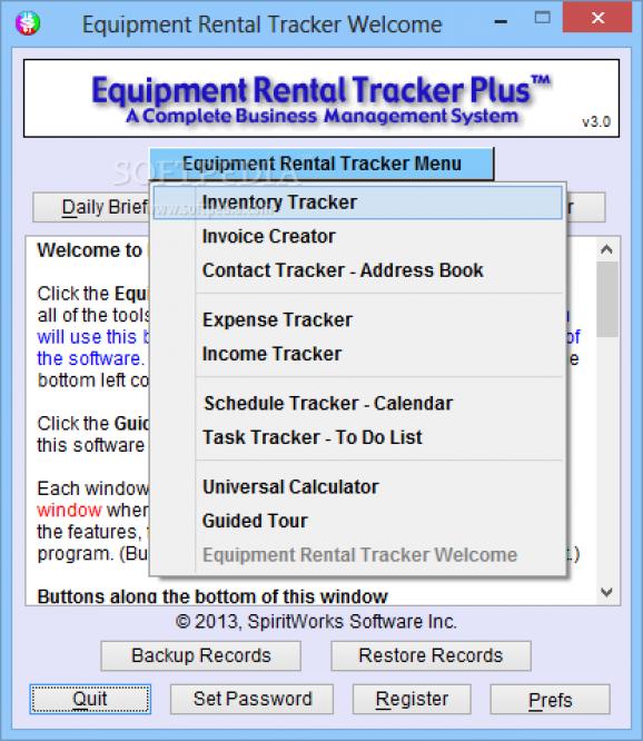Equipment Rental Tracker Plus screenshot