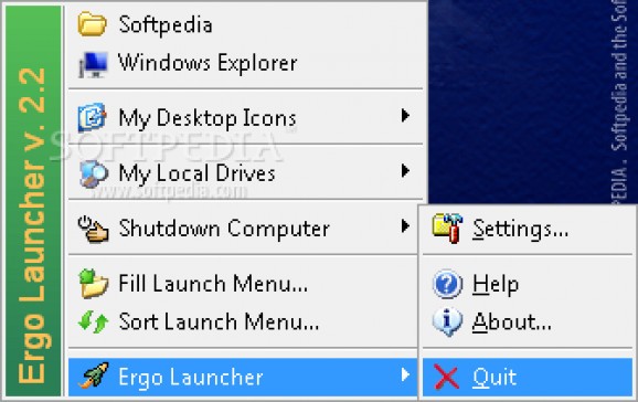 Ergo Launcher screenshot