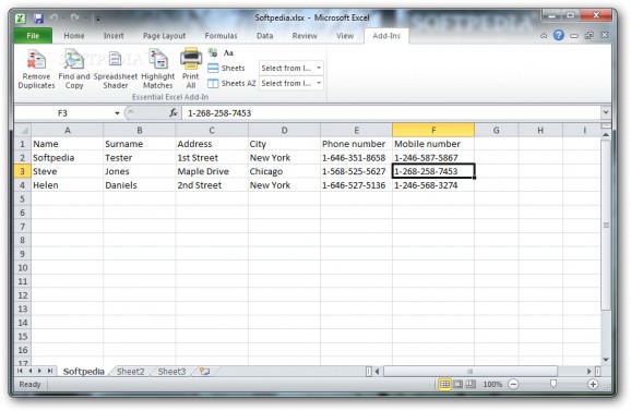 Essential Excel Add-In screenshot