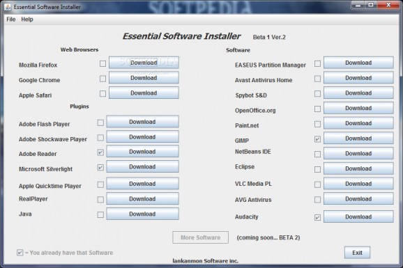 Essential Software Installer screenshot