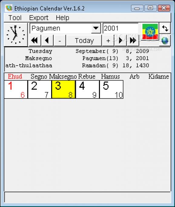 Ethiopian Calendar screenshot