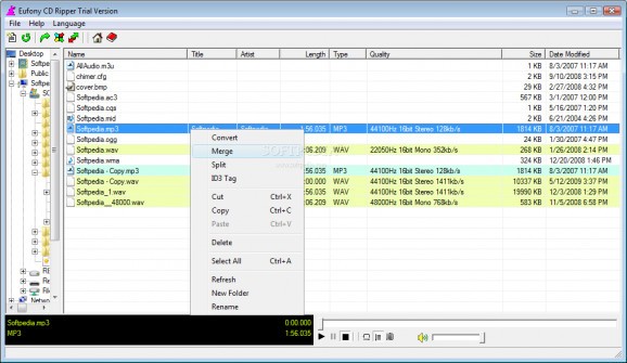 Eufony CD Ripper screenshot