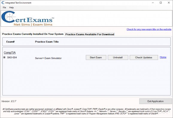 Exam Simulator for Server+ screenshot