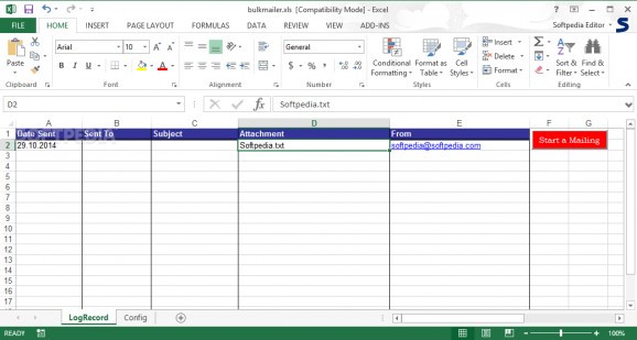 Excel Bulk Mailer screenshot