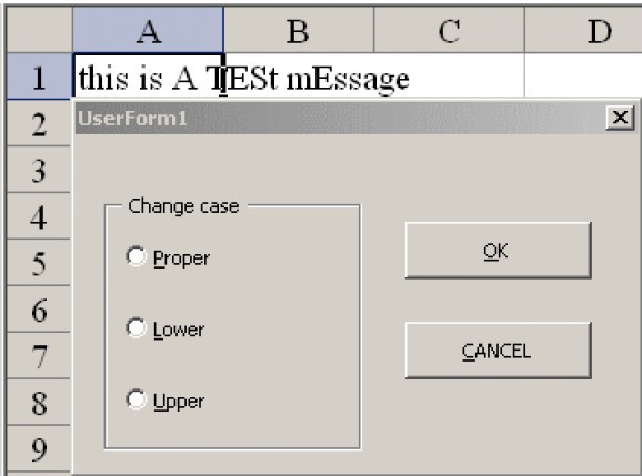 Excel Change Case Converter screenshot