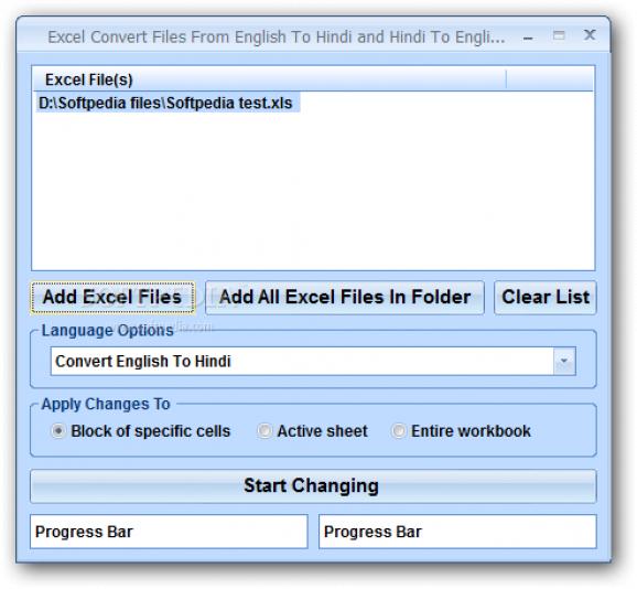 Excel Convert Files From English To Hindi and Hindi To English Software screenshot