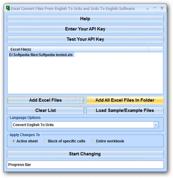 Excel Convert Files From English To Urdu and Urdu To English Software screenshot