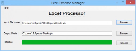 Excel Expense Manager screenshot