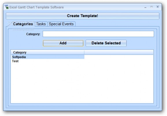 Excel Gantt Chart Template Software screenshot