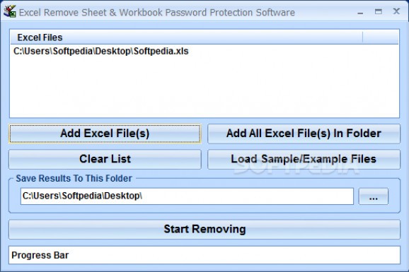 Excel Remove Sheet & Workbook Password Protection Software screenshot