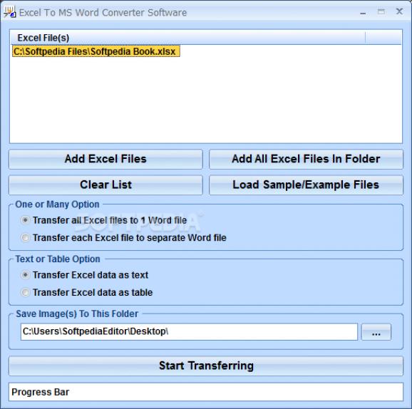 Excel To MS Word Converter Software screenshot