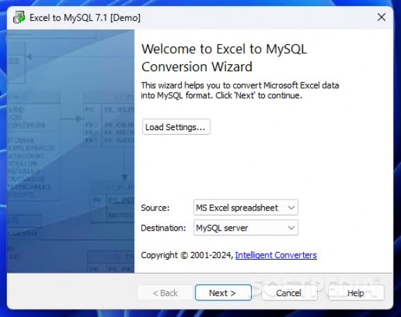 Excel to MySQL screenshot
