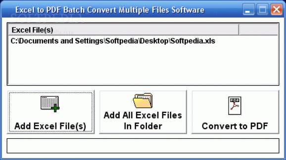 Excel to PDF Batch Convert Multiple Files Software screenshot